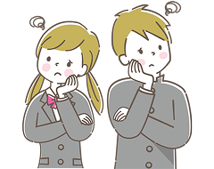 悩むこどものイラスト